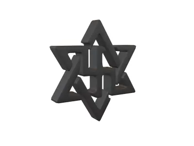 Raelism Symbol v1 002 Low-poly 3D model