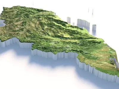 Honduras Terrain Country 3D model