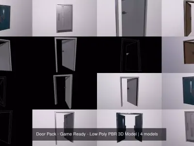 Door Pack - Game Ready - Low Poly PBR 3D Model