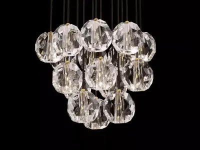 BOULE DE CRISTAL ROUND CLUSTER CHANDELIER 24  3D model