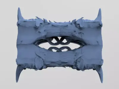 Baroque Gilded Drake frame 3D model