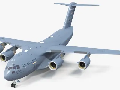  C 17 Globemaster III Tactical Transport Aircraft with M1A2 Abrams Tank 
