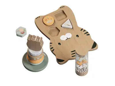 Vertbaudet Tanzania Playset With 3 Educational Toy 3D model