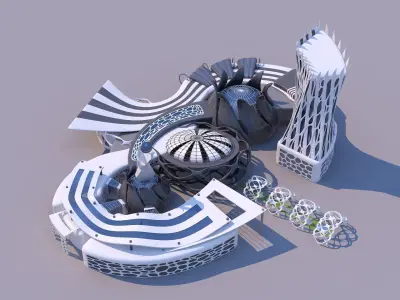 0151 - Nanotechnology Research Center Building 3D model