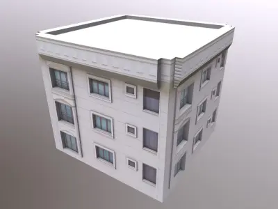 Architectural Building-2 Low-poly 3D model