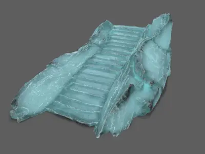 Ice Stairs Low-poly 3D model