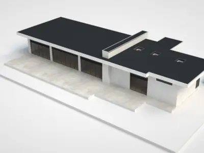 House 3 - Modern City Villa Low-poly 3D model