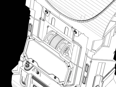 Console Sci-Fi Low-poly 3D model