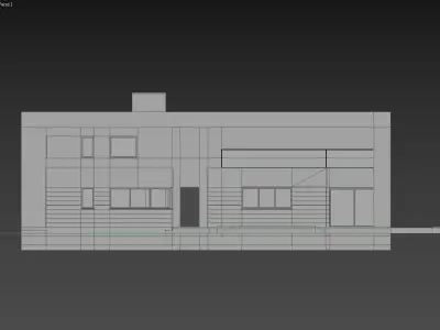 Modern House 003 Izrael Low-poly 3D model