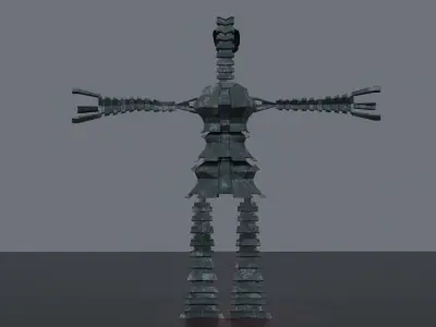 Robo Lampo Sci-fi  Low Poly fantasy character PBR Rigged Low-poly 3D model