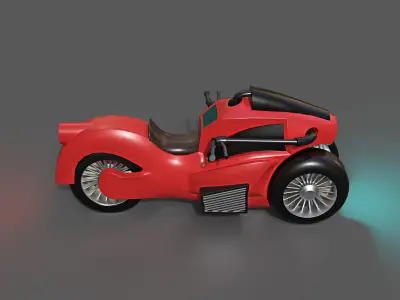 Sci-fi Bike Game Ready 3 3D model