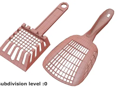 cat litter shovels 3D model