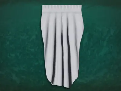 Deco CurtainsLong T02 - Single Fabric Sunblind Free 3D model