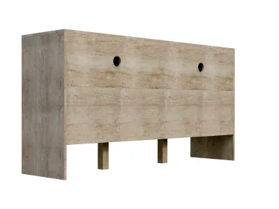Mid-Century Modern Storage Cabinet Low-poly 3D model
