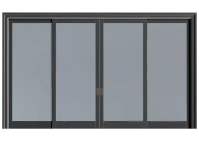 Aluminium glass sliding Window Doors Balcony  3D model
