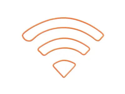 Neon Wifi Symbol v1 004 Low-poly 3D model