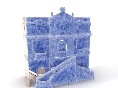 Ornate Baroque Mansion model pack Low-poly 3D model