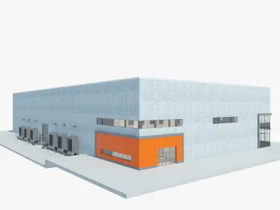 Warehouse Logistic 5 interior and exterior 3D model