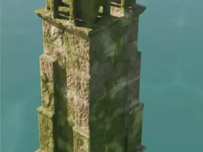 Crystal Water Tower Torre de Agua Cristalina  3D model