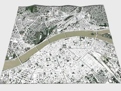 Cityscape Budapest Hungary 3D model