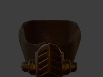 Gas mask helmet 3d model scifi Low-poly  Low-poly 3D model 456