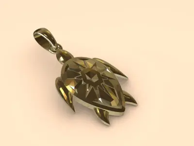 turtle pendant 3D print model