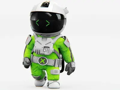 TOON ASTRONAUT CV-250 Rigged for Unreal Engine - Unity - MIXAMO 3D model