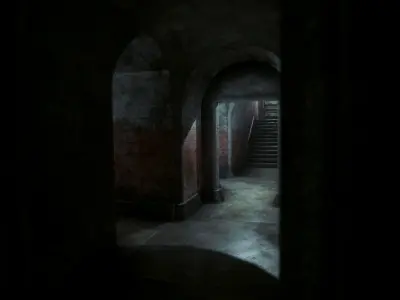 Modular Sewer Environment Low-poly 3D model