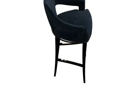 Barchair bar stool - velvet 3D model
