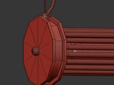 Glass TUBE Pendant Black 3D model