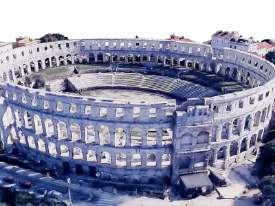 Pula Arena Amphitheatre Low-poly 3D model