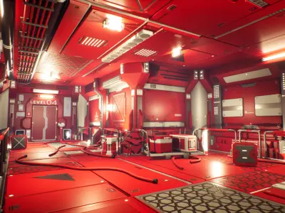 STYLIZED - Sci-Fi Corridor Packs Low-poly 3D model
