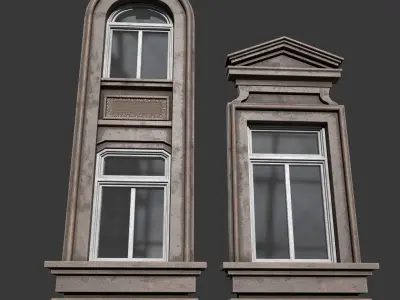 Classic PBR Windows Collection 2 Low-poly 3D model