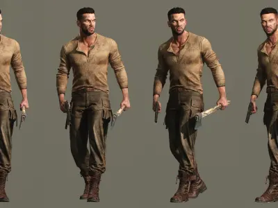  Soldier - Game Character - Rigged 