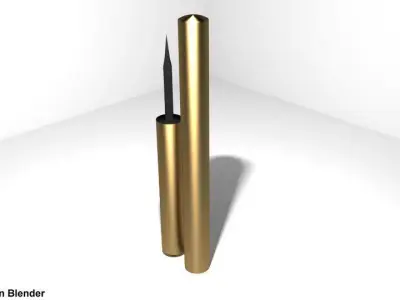 Eyeliner gold pen 3D model