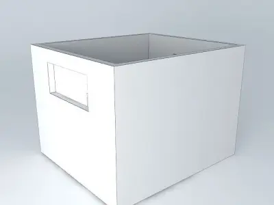 lineorkut cube with window in it Free 3D model