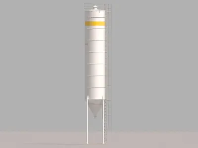 Cement Silo Unibeton - 79 m3 Low-poly 3D model