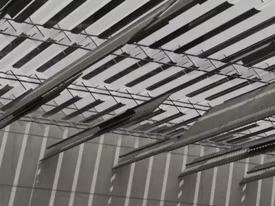 Brutalist Theatre Building 19 Low-poly 3D model