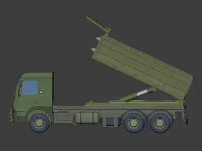 Generic Military Truck -- SAM - Anti Aircraft - Missile Launcher 3D model
