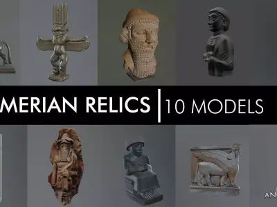 SUMERIAN RELICS Low-poly 3D model