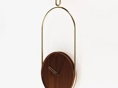 Wooden clock 3D model