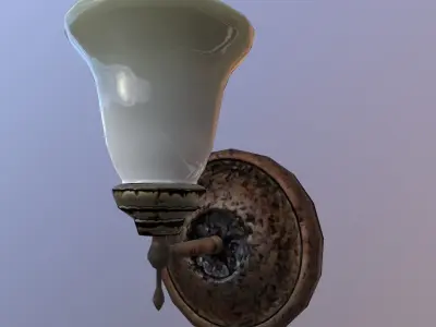 Chandelier and wall lamp Low-poly 3D model