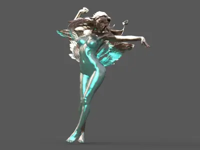 Cristos Crescent anatomy sculpture 3 designs 3D model