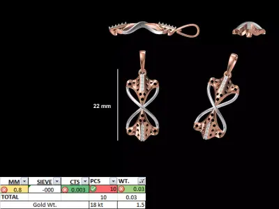 Light Weight Pendant STL OBJ FBX JCD Details 3D print model