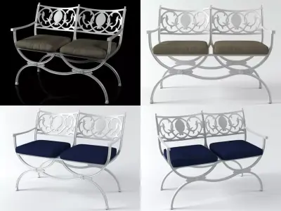 Valletta Double Bench 3D model