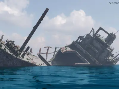  Shipwreck Ruined Hull Rust Old 