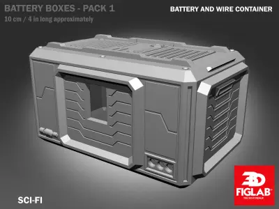 BATTERY BOXES SET 01 3D model
