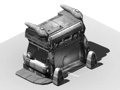 Underground entrance - door 01 3D model