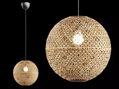 Kaseberga rattan pendant Lamp by IKEA 3D model