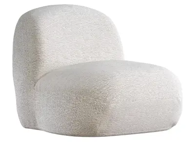 Tangyuan Lounge Chair - Maya Cream Boucle 3D model